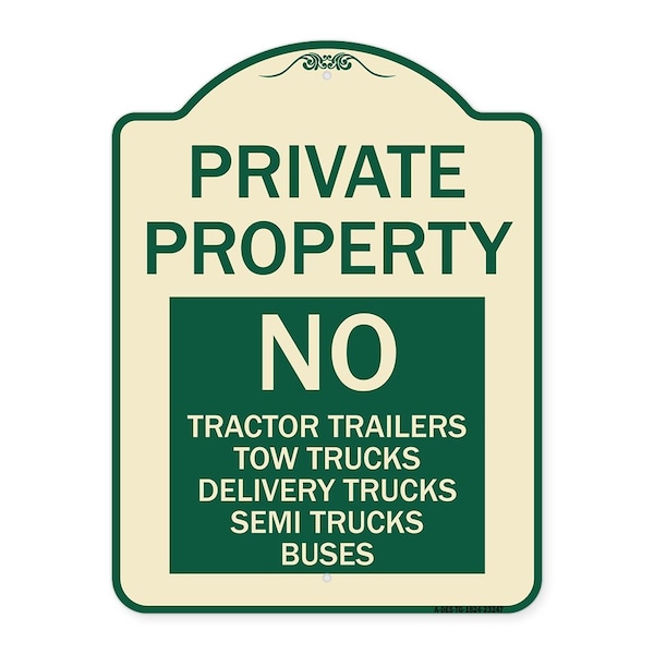 Private Property Private Property No Tractor Trailers Tow Trucks Delivery Trucks Semi, TG-1824-23247